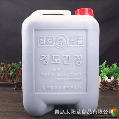 小伙子酿造酱油15升整桶批发 韩式风味 餐饮用 整箱批发图2