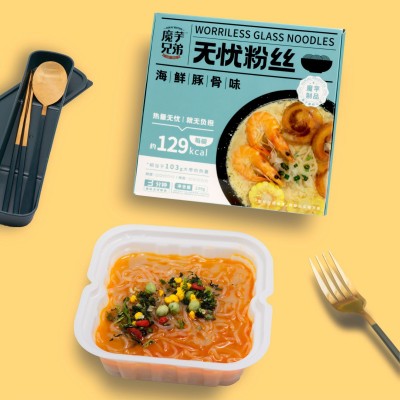 无忧粉丝海鲜味/麻酱味/酸辣味/藤椒味/金汤肥牛低脂低卡魔芋粉丝