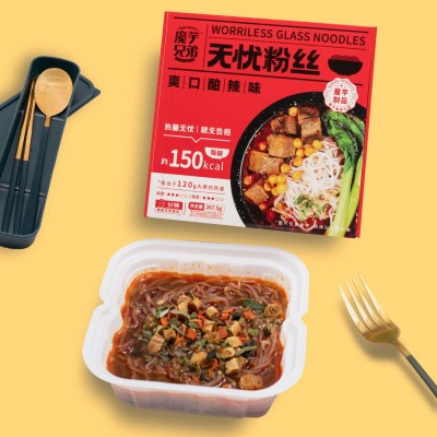 无忧粉丝海鲜味/麻酱味/酸辣味/藤椒味/金汤肥牛低脂低卡魔芋粉丝图2