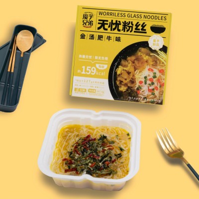 无忧粉丝海鲜味/麻酱味/酸辣味/藤椒味/金汤肥牛低脂低卡魔芋粉丝图4