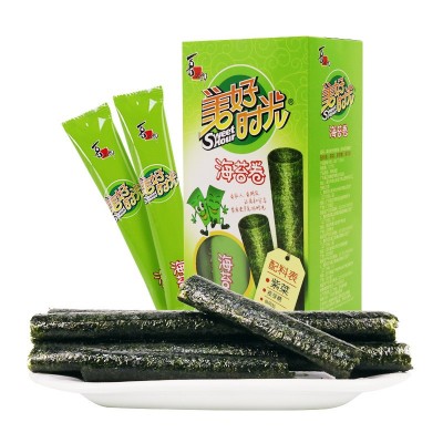 美好时光原味海苔26.5克*12盒整箱商用独立小包装零食供港出口图4