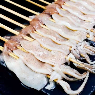 鱿鱼板串批发大鱿鱼八爪鱼鲜活冷冻须烧烤串串肉串食品半成品批发图2