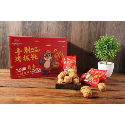 新疆特产薄皮核桃阿克苏185纸皮核桃手抓包奶香草本中秋礼盒批发图2