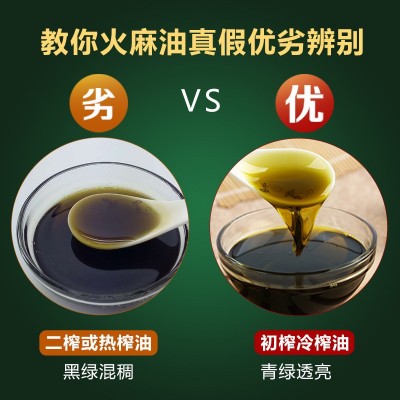 广西巴马特产纯火麻油500ml食用油火麻仁油源头厂家初榨火麻仁油图3