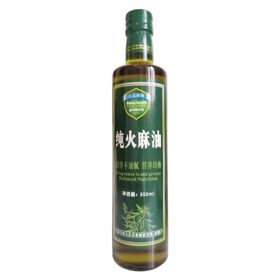 广西巴马特产纯火麻油500ml食用油火麻仁油源头厂家初榨火麻仁油图5