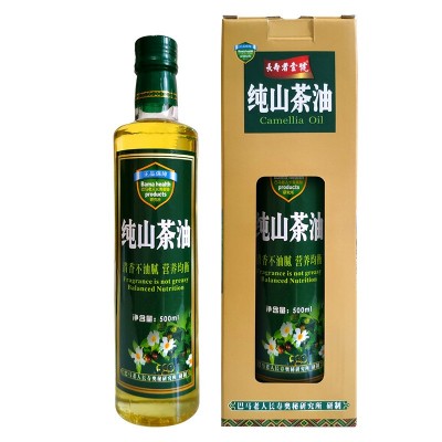 广西巴马特产纯山茶油500ml食用油厂家茶树油物理冷榨山茶籽油图4