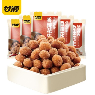甘源南乳椒盐麻辣香辣紫薯花生醇香经典零食批发小包散装每箱5KG图2