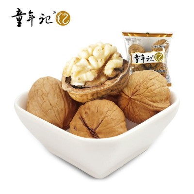 【童年记_大核桃500g】独立小包薄壳核桃休闲零食坚果炒货特产