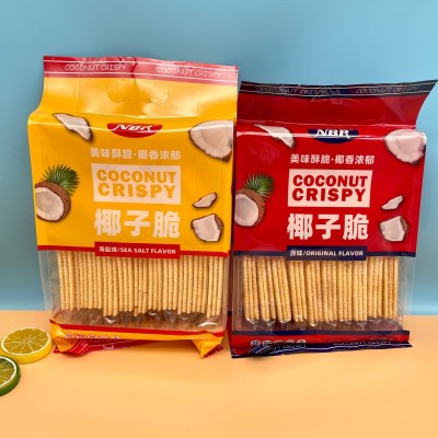 众星椰子脆338g袋装海盐味饼干早餐饼办公室抗饿点心宿舍追剧零食