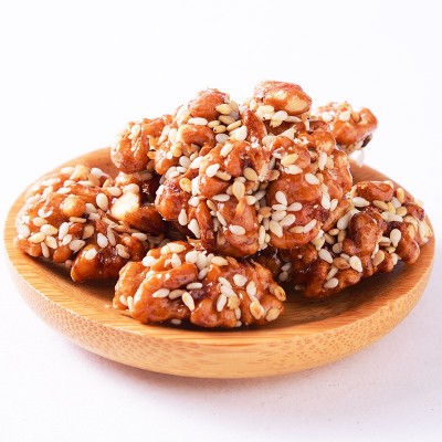 工厂定制蜂蜜芝麻琥珀核桃仁116g香酥核桃直播货源批发休闲小零食图4