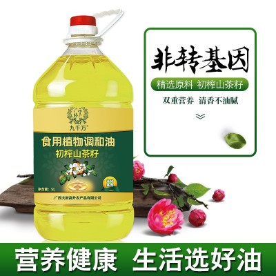 广西巴马山茶油5L/瓶 初榨山茶籽食用植物调和油茶子茶油 食用油