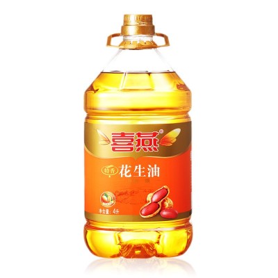 公司中秋年货福利 厂家直供喜燕花生油4l特香山东食品食用油图2