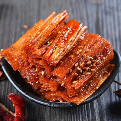 湖南特产豆腐皮儿时麻辣味豆干零食年货小吃网红辣条图2