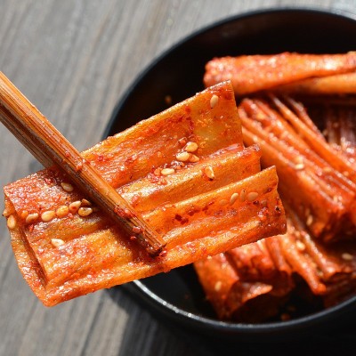 湖南特产豆腐皮儿时麻辣味豆干零食年货小吃网红辣条图4