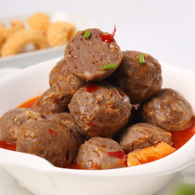 潮汕手打 牛筋丸 牛肉丸商用潮州特产牛筋丸子烧烤火锅食材批发图2
