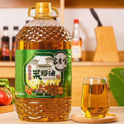 5L小榨纯香菜籽油压榨二级菜籽油工厂直销包邮图3