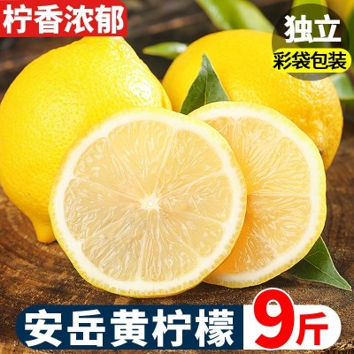 四川安岳黄柠檬9斤新鲜水果应当季精选皮薄一级香水鲜柠檬青特产5图3