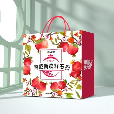 四川会理突尼斯软籽石榴新鲜水果现货精品一级特大果10斤礼盒装5图2