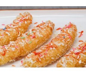 厨师长分享甜品“脆皮香蕉”的家常做法，外酥里嫩，香甜可口