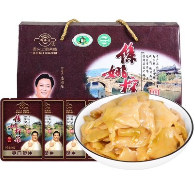 余姚榨菜芯/片/丝30g多种礼盒包装送礼脆嫩爽口农家下饭拌面咸菜图2