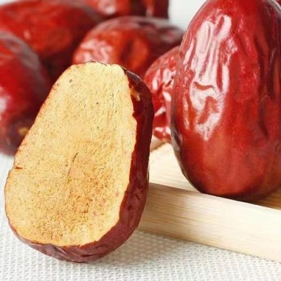 新疆和田大枣批发代发500g 散袋装骏枣煮粥火锅枣特产玉枣大红枣图3