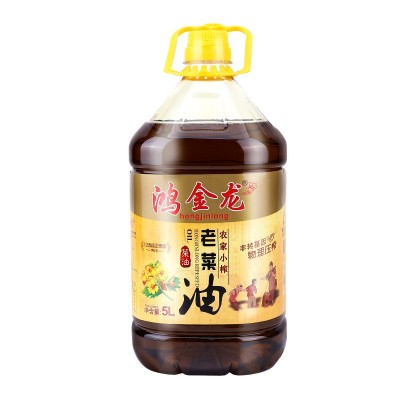 鸿金龙农家老菜油5L家用商用桶装压榨食用调和油色拉油一件代发图5