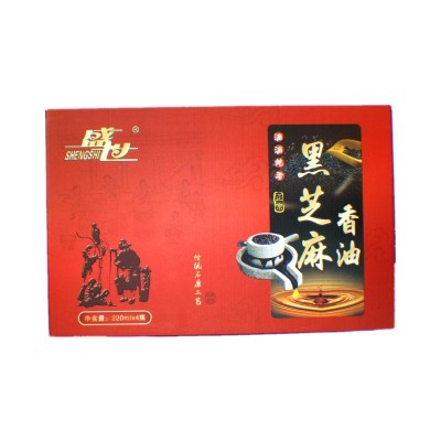 【驻马店香油】盛世黑芝麻香油拌菜煲汤火锅月子油麻油220ml*4/提图5