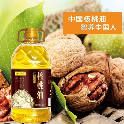 山中贝尔压榨核桃油2L瓶装源头工厂批发营养dha图2