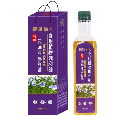 亚麻籽调和油500ml/瓶 礼品节日福利礼盒装中秋节图5