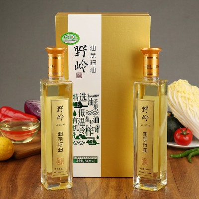 冷榨山茶油500ml*2礼盒 低温物理压榨 工厂直供图3
