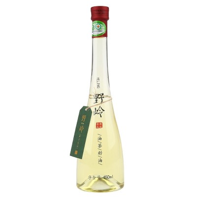 野岭有机初榨山茶油450ml一级油茶籽油l冷榨高端食用油一件代发