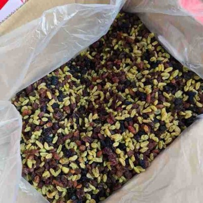 吐鲁番多彩葡萄干 四色大颗粒葡萄干 10公斤一箱B款工厂批发图2