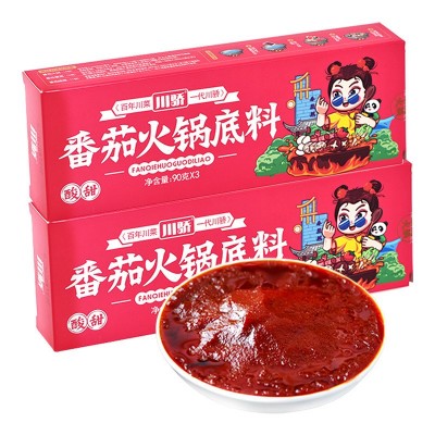 工厂直供 批发川骄番茄火锅底料270g家用冒菜串串香番茄火锅底料图5