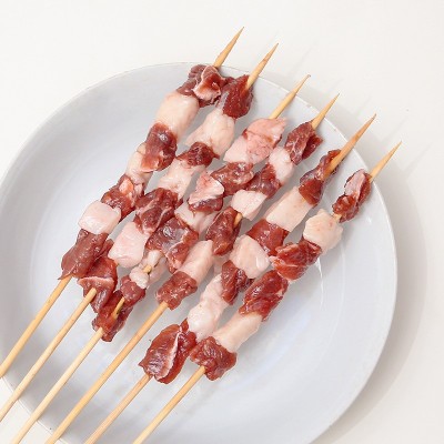 内蒙鲜羔羊肉串30串烧烤食材厂家牛肉批发600克20串红柳枝羊肉串图2
