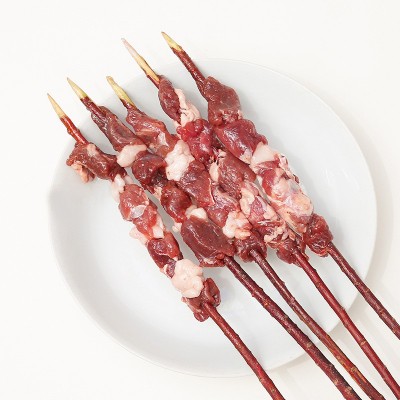 内蒙鲜羔羊肉串30串烧烤食材厂家牛肉批发600克20串红柳枝羊肉串图5