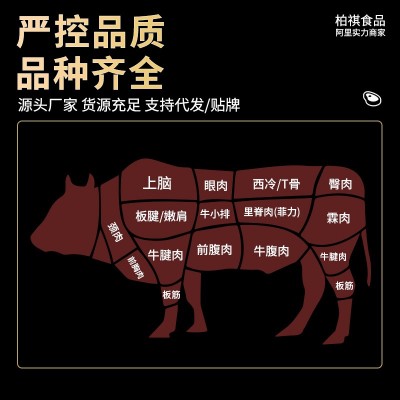 新鲜鲜切牛键子 500g整块牛肉生鲜黄牛肉商用冷冻食材 新鲜牛键子