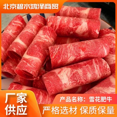 火锅食材雪花肥牛 肥牛板火锅涮肉 肥牛卷冷冻牛肉片厂家供应