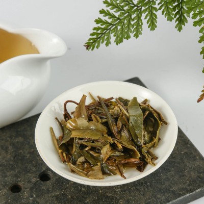 福鼎高山日晒白茶花香白牡丹茶饼紧压茶300g茶饼批发厂家直供图2