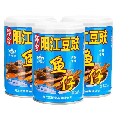 广东农家阳江豆豉鱼仔拌饭酱下饭菜速食虾仔豆豉酱香辣开味拌面图4