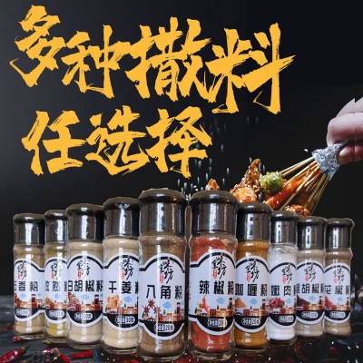 厂家销售玻璃瓶花椒粉辣椒粉孜然粉白黑胡椒粉烧烤料五香粉椒盐粉图2