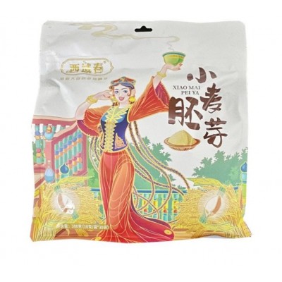 新疆西域春小麦胚芽即食型冲饮麦片独立小包装早餐谷物300g/袋图2