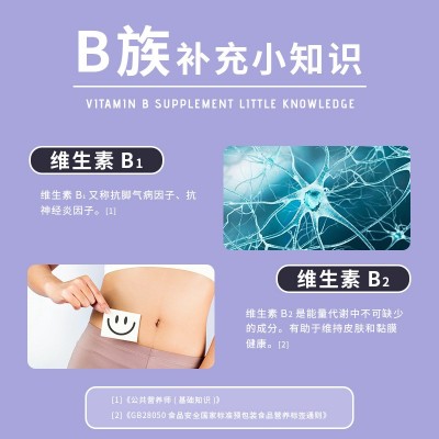 北京同仁堂伊路健牌多种B族维生素片补充维生素vb维生素B60片/瓶图3
