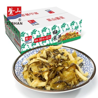 紫山 梅菜笋丝雪咸菜酱菜榨菜下拌饭菜30*60g特产整箱早佐餐下酒
