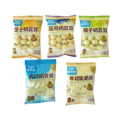 草原情内蒙古特产奶酪酥奶贝奶豆提子蓝莓原味牛初乳奶片500g图4