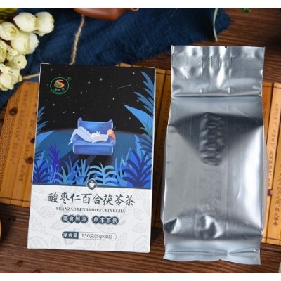 酸枣仁百合茯苓茶 酸枣仁 茯苓 袋泡茶 oem贴牌代加工 养生花草茶图3