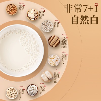 北京同仁堂营养早餐杏仁代餐粉纯冲饮膳食纤维粉杏仁七白饮图4