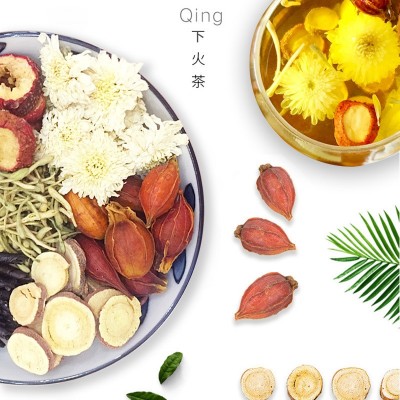 金银花栀子茶袋装100克独立小包 一件代发 山楂甘草菊花八宝茶图2