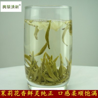 龙飞白雪茉莉花茶叶2023浓香雪龙白毫碧潭兴华飘雪花茶云南花碧螺图4