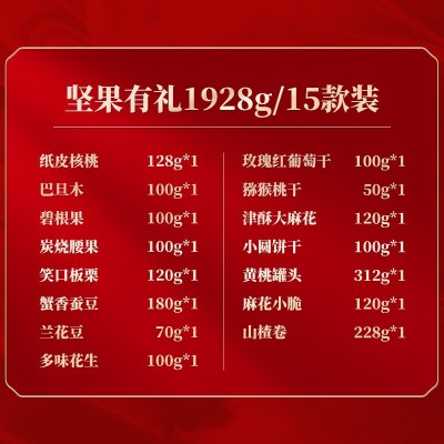 【百草味】 坚果有礼1848g零食礼盒送礼团购福利图2