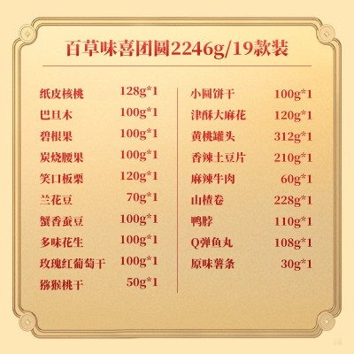 【百草味】 喜团圆2246g零食礼盒送礼团购福利批发